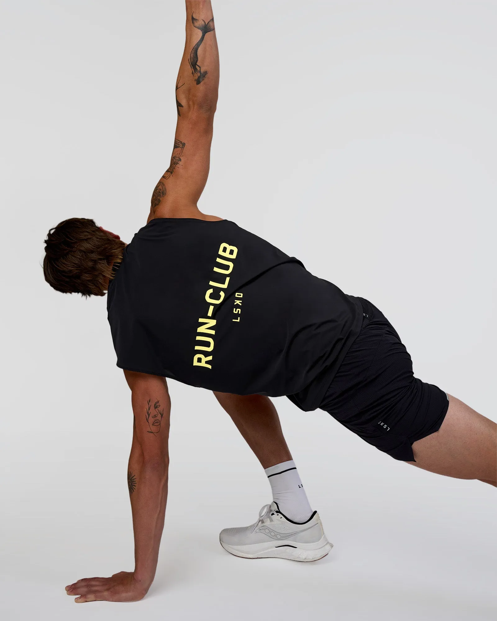 Cadence RUN CLUB Muscle Tank - Black-Yellow Fizz sold by LSKD product image thumbnail 5