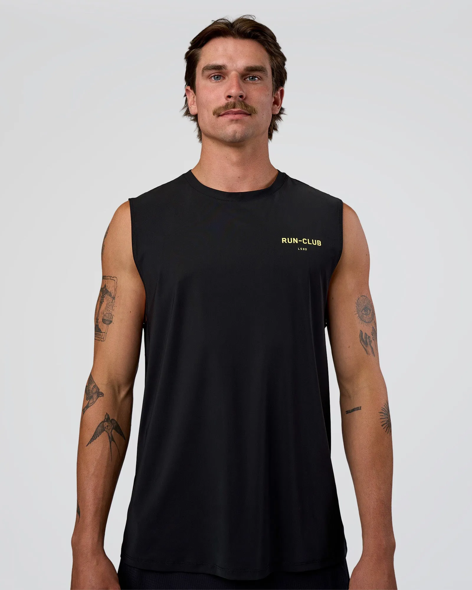 Cadence RUN CLUB Muscle Tank - Black-Yellow Fizz sold by LSKD product image thumbnail 3