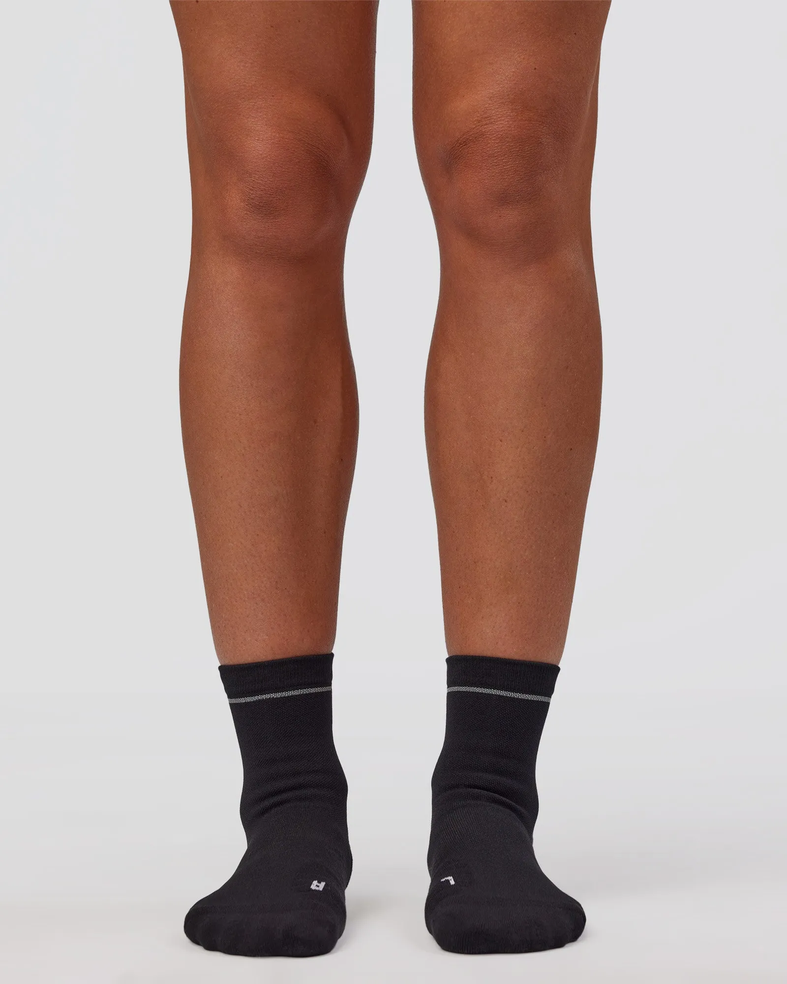 1% Better Performance Quarter Socks - Black-Reflective sold by LSKD product image thumbnail 3