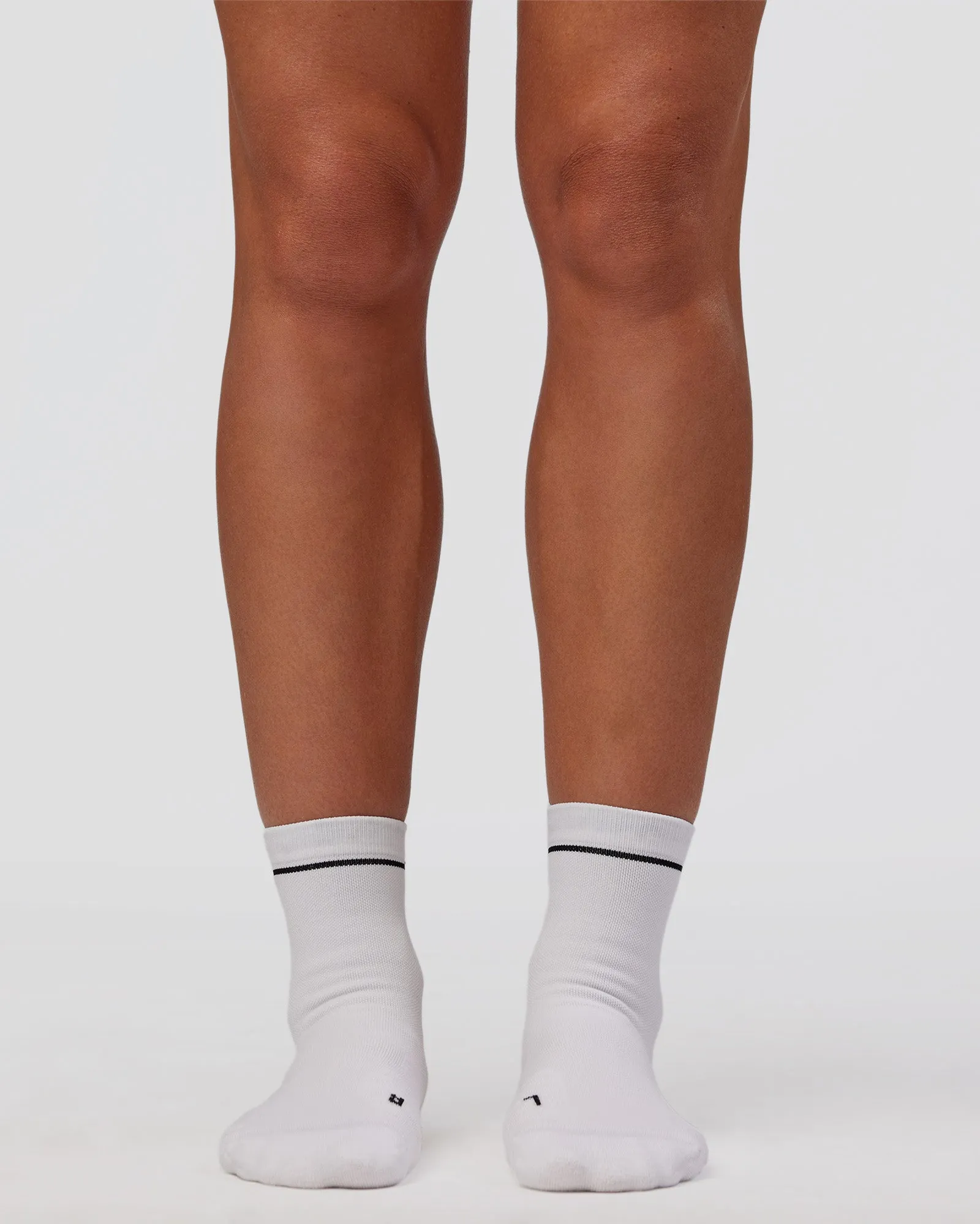 1% Better Performance Quarter Socks - White-Black sold by LSKD product image thumbnail 3