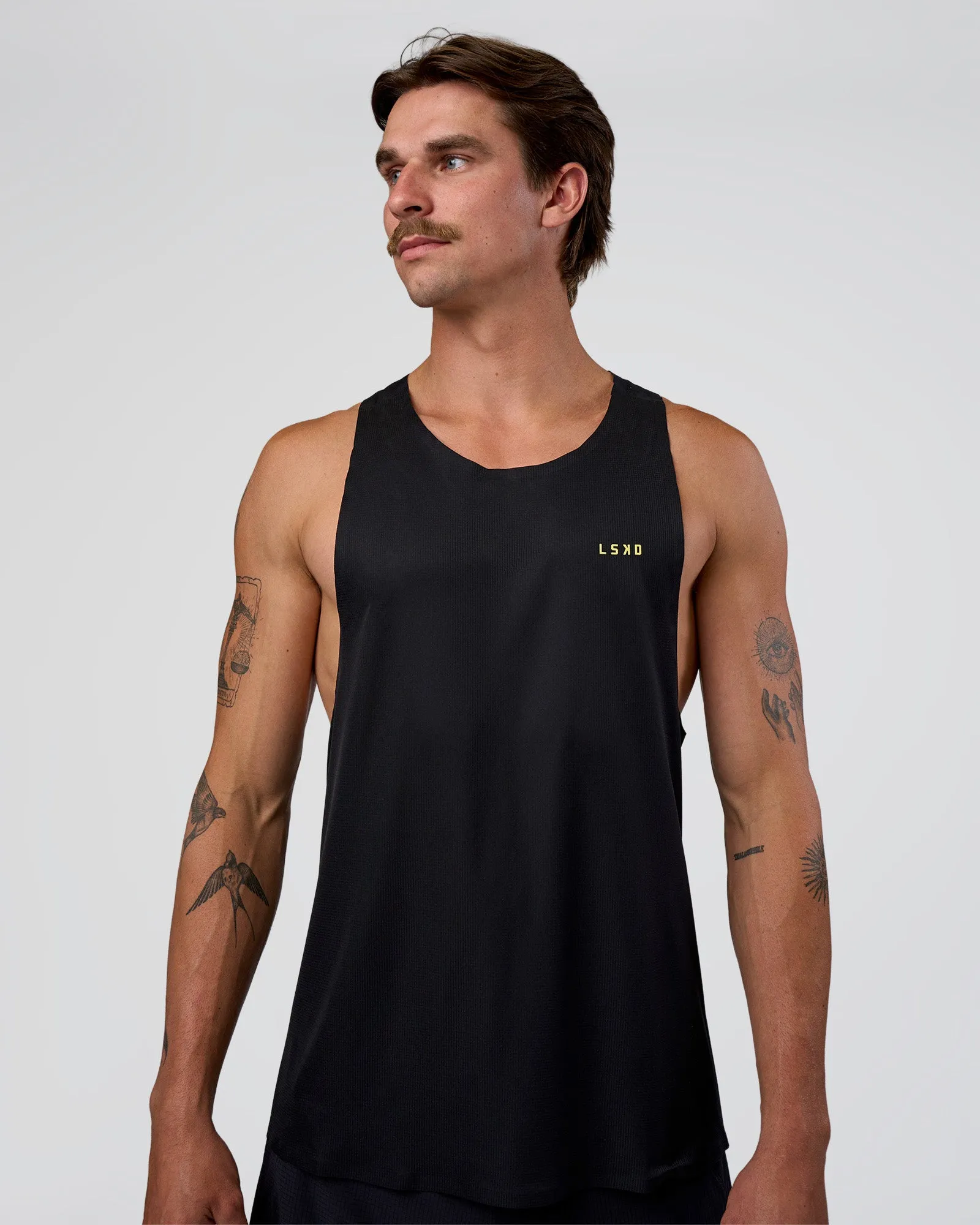 Race Day Tank - Black-Yellow Fizz sold by LSKD