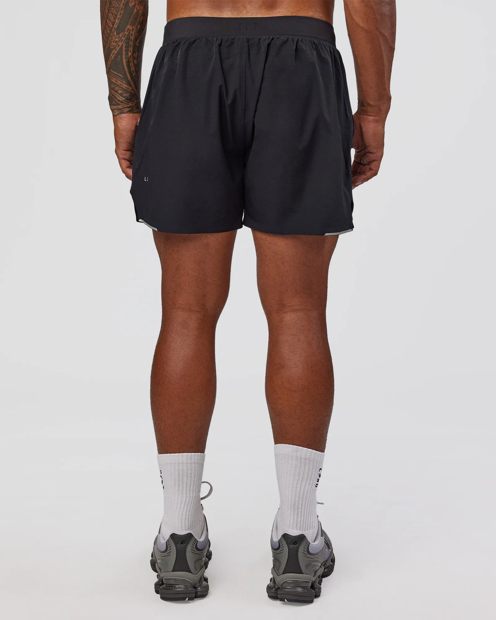 Hybrid Lined 5" Short - Black-Indigo sold by LSKD product image thumbnail 4