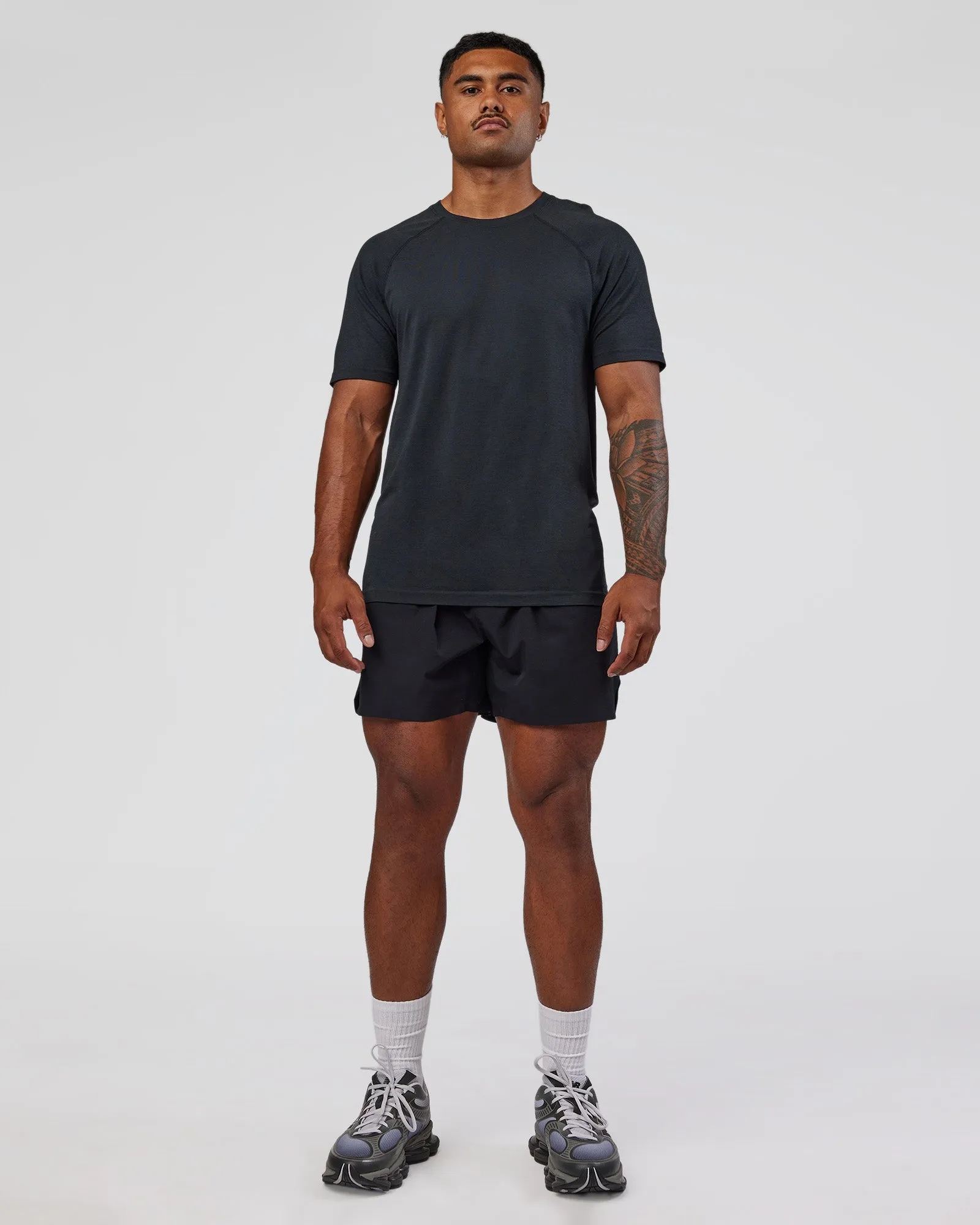 Hybrid Lined 5" Short - Black-Indigo sold by LSKD product image thumbnail 3