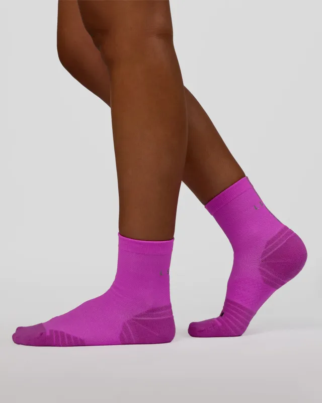 Race Fast Performance Quarter Socks - Ultra Fuchsia-Reflective sold by LSKD