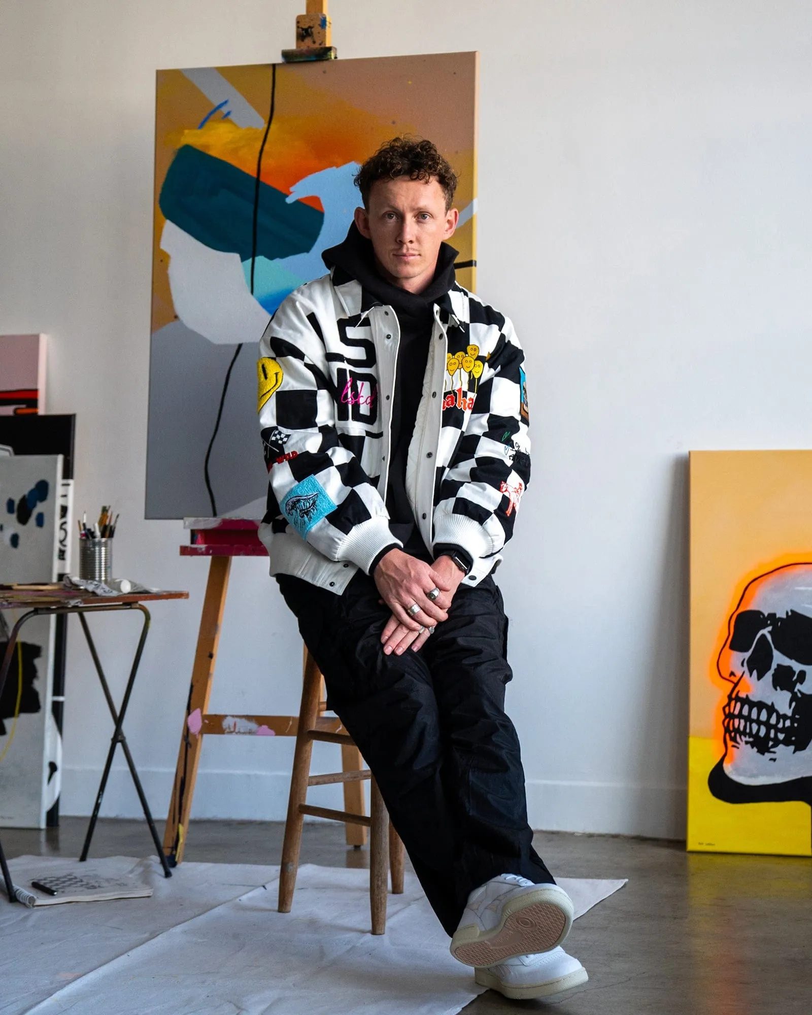 Unisex Kyle LeBlanc x LSKD Jacket - Black-White sold by LSKD