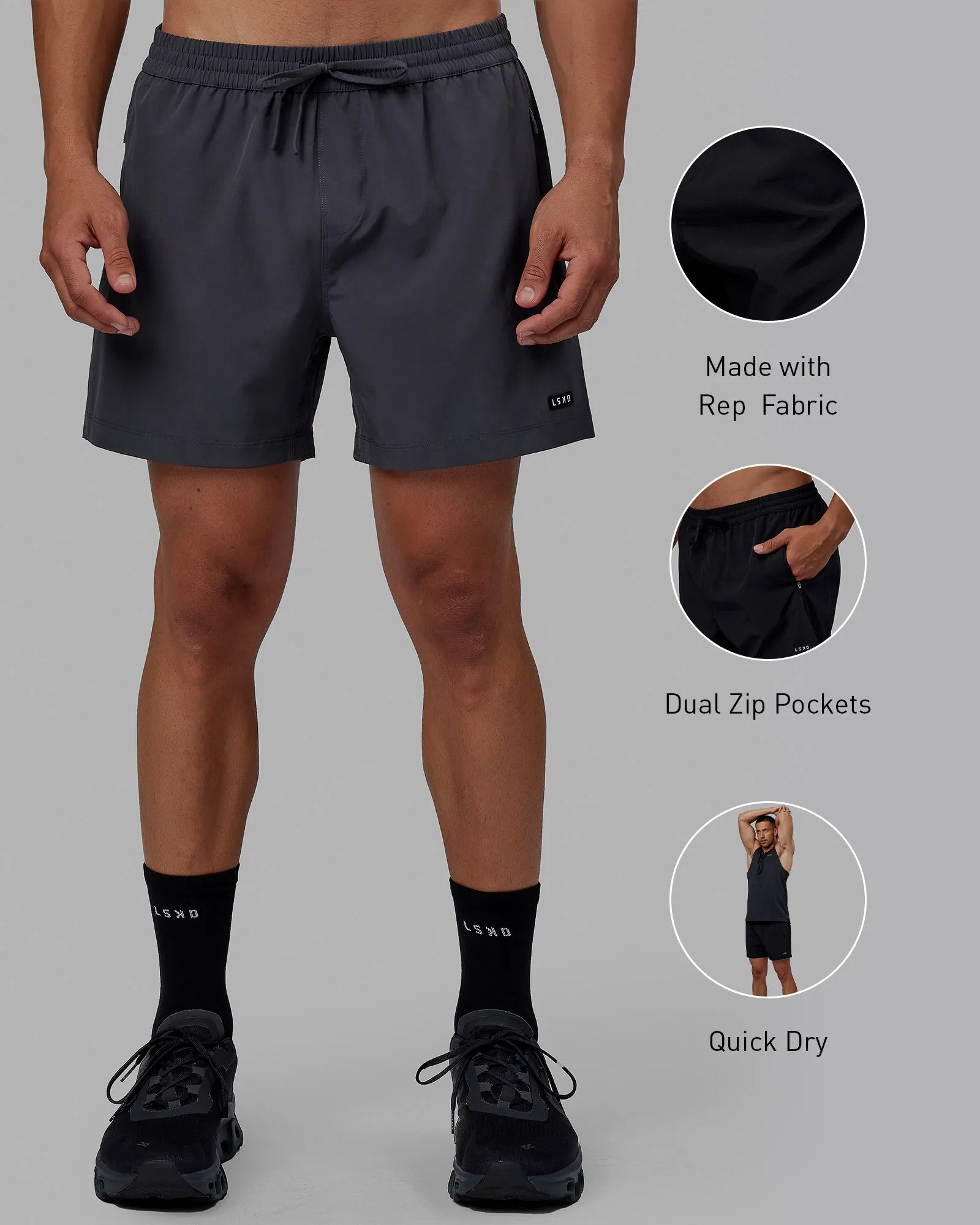 Rep 5'' Performance Short - Asphalt sold by LSKD product image thumbnail 2