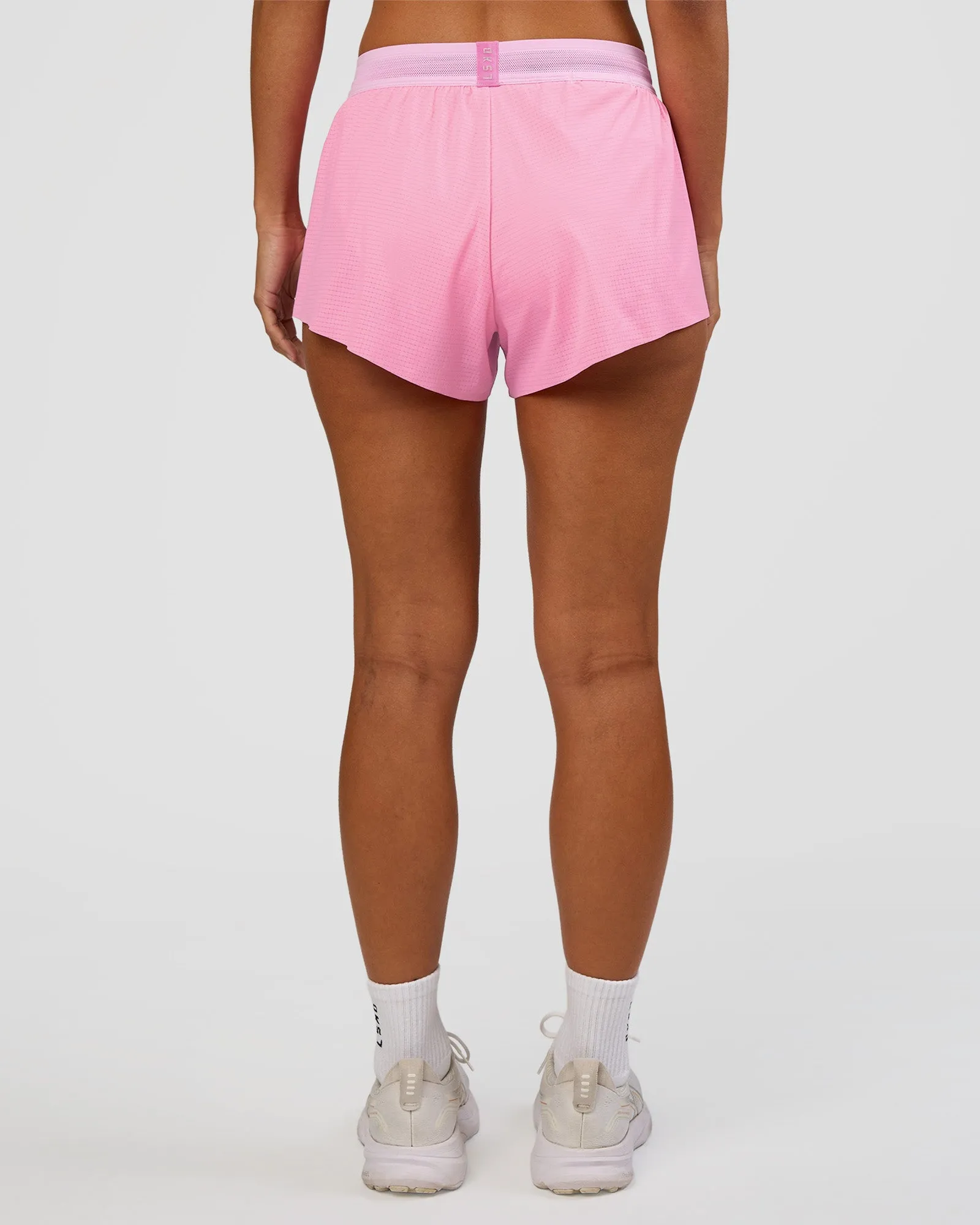 Accelerate 3" Mid-Rise Running Short - Candy Pink-Marshmallow sold by LSKD product image thumbnail 4