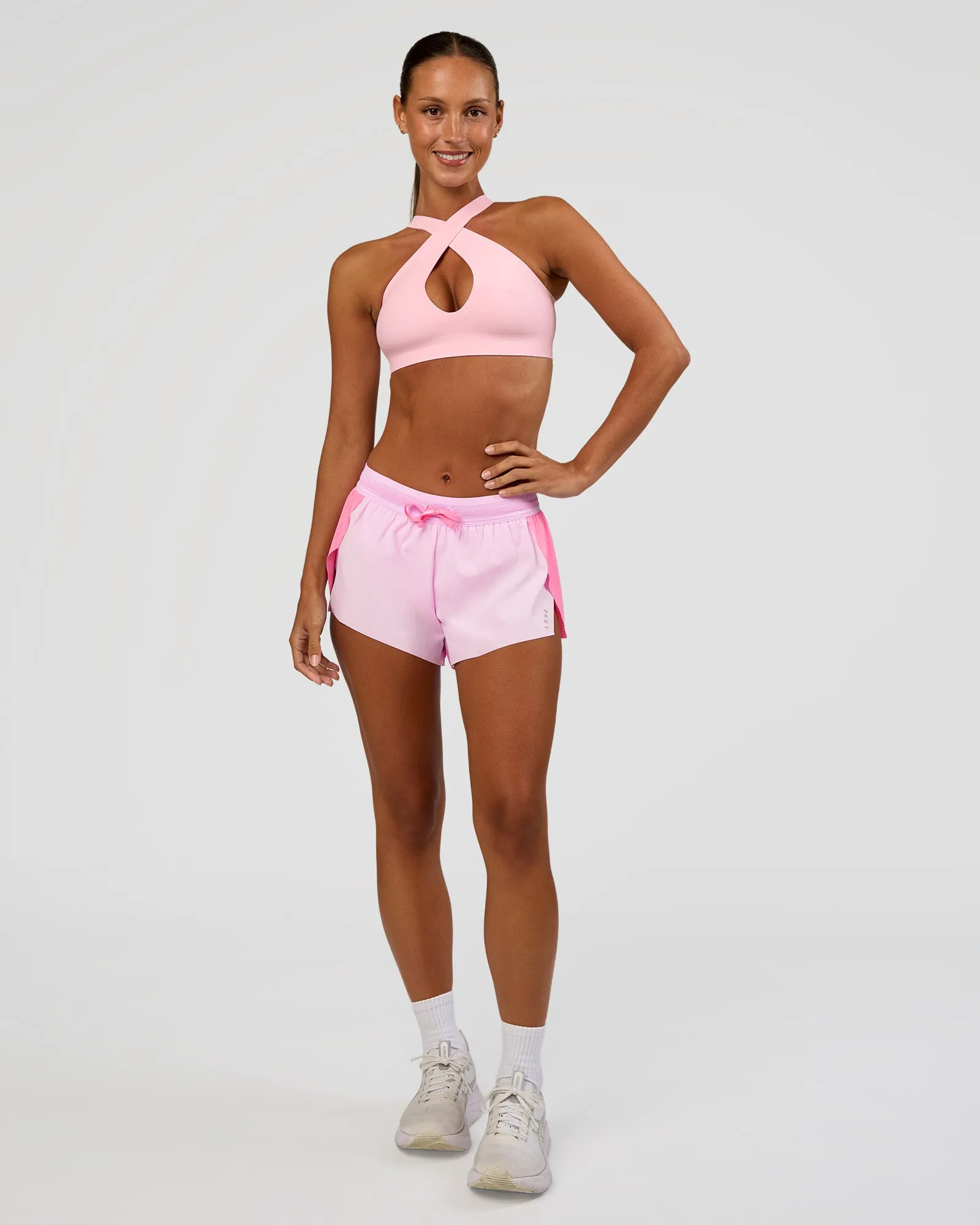 Accelerate 3" Mid-Rise Running Short - Candy Pink-Marshmallow sold by LSKD product image thumbnail 5