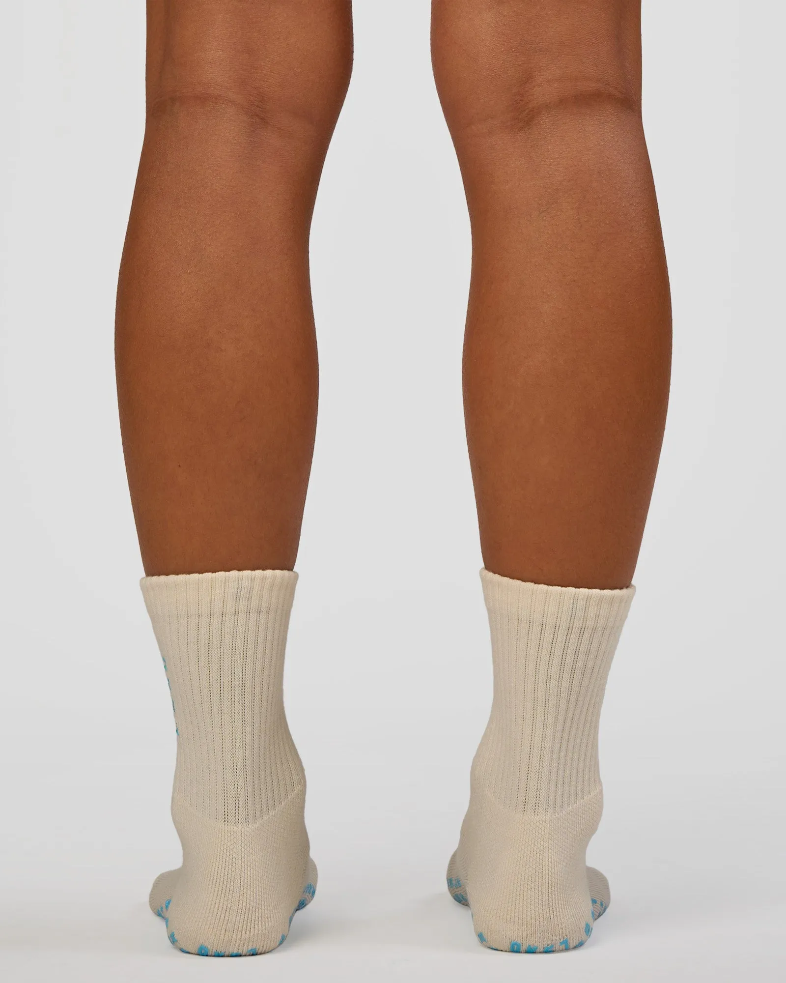 Signal Pilates Crew Grip Socks 2.0 - Off White-Baltic Sea sold by LSKD product image thumbnail 4