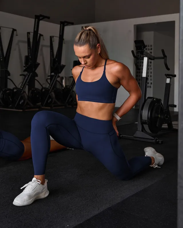 Twist Sports Bra - Future Navy sold by LSKD