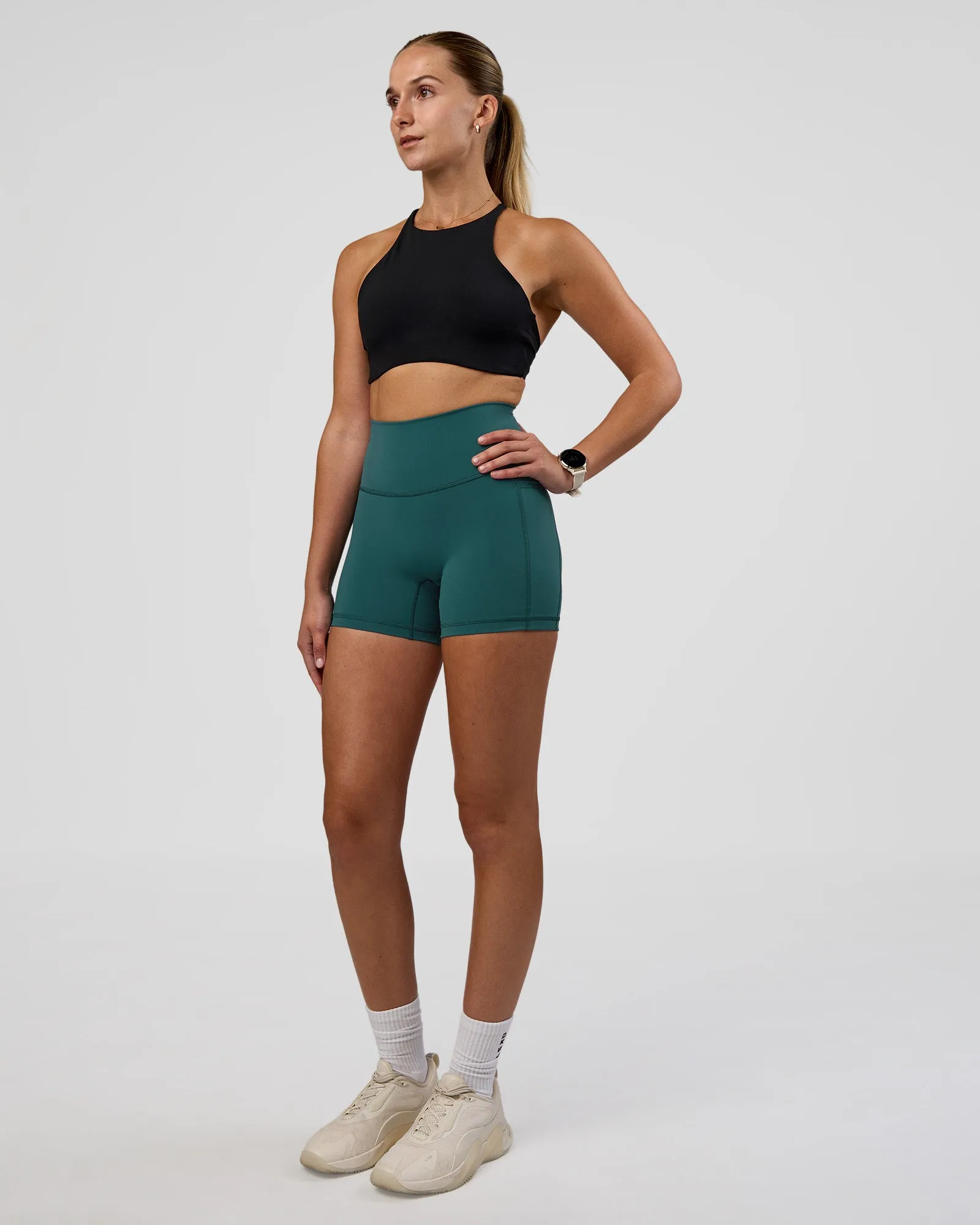 AMRAP High Neck Sports Bra - Black sold by LSKD product image thumbnail 3