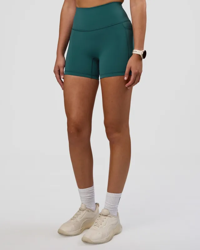 Fusion Ultra High-Rise 4" Short Pockets - Transformative Teal sold by LSKD