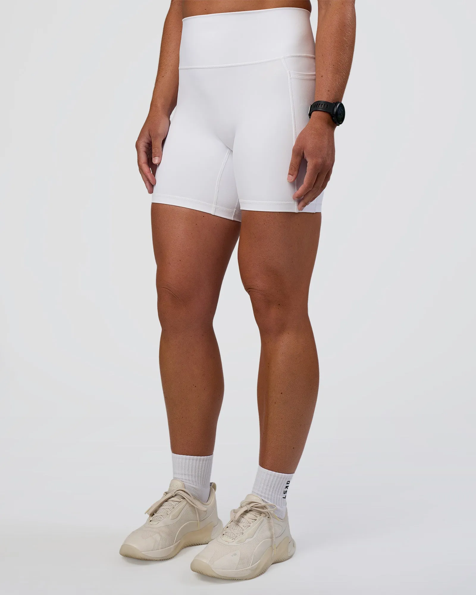 Fusion Ultra High-Rise 6" Short Pockets - White sold by LSKD product image thumbnail 3