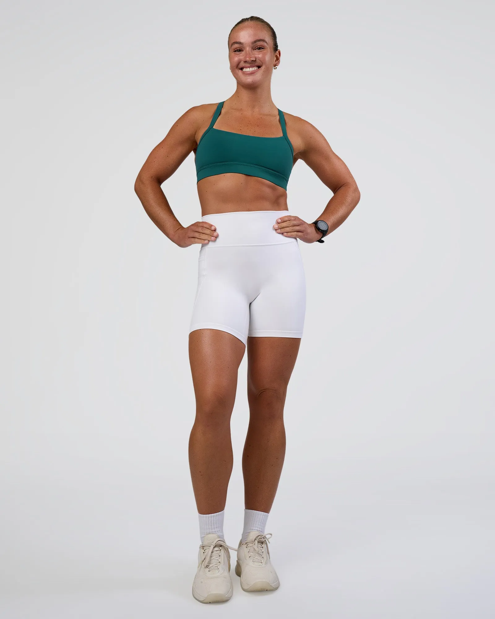 Fusion Ultra High-Rise 6" Short Pockets - White sold by LSKD product image thumbnail 2