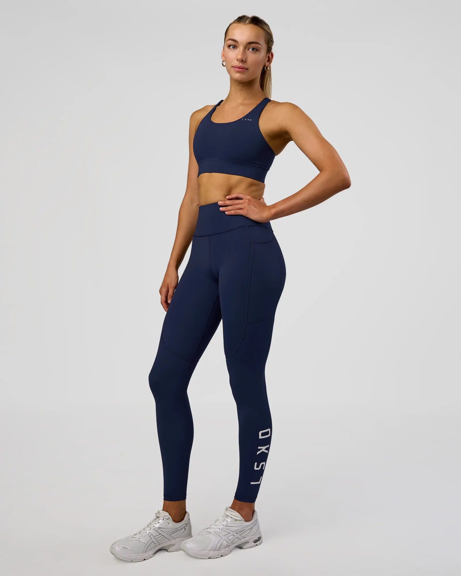 Rep Ultra High-Rise Full Length Legging Pockets - Future Navy-White sold by LSKD product image thumbnail 2