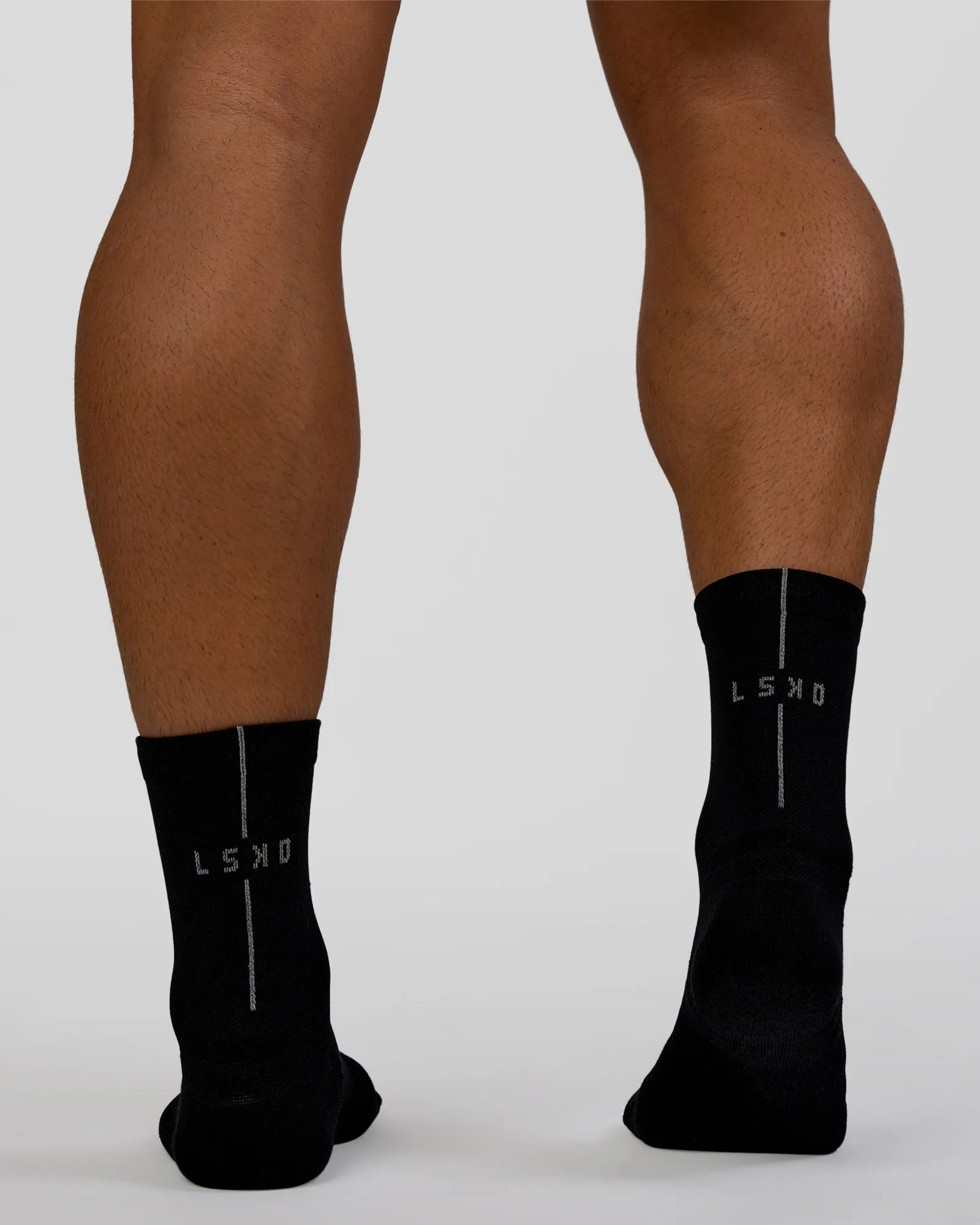Race Fast Performance Quarter Socks - Black-Reflective sold by LSKD product image thumbnail 2