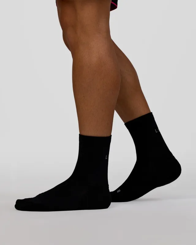 Race Fast Performance Quarter Socks - Black-Reflective sold by LSKD
