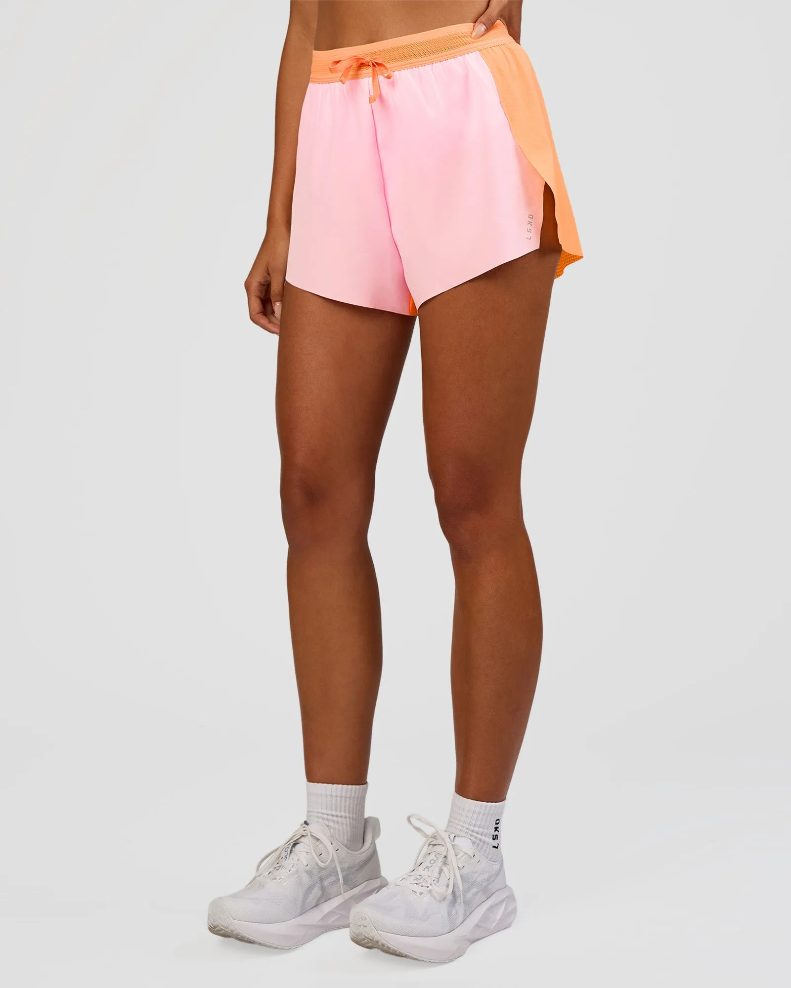 Accelerate 3" High-Rise Running Short - Cantaloupe-Marshmallow sold by LSKD product image thumbnail 5
