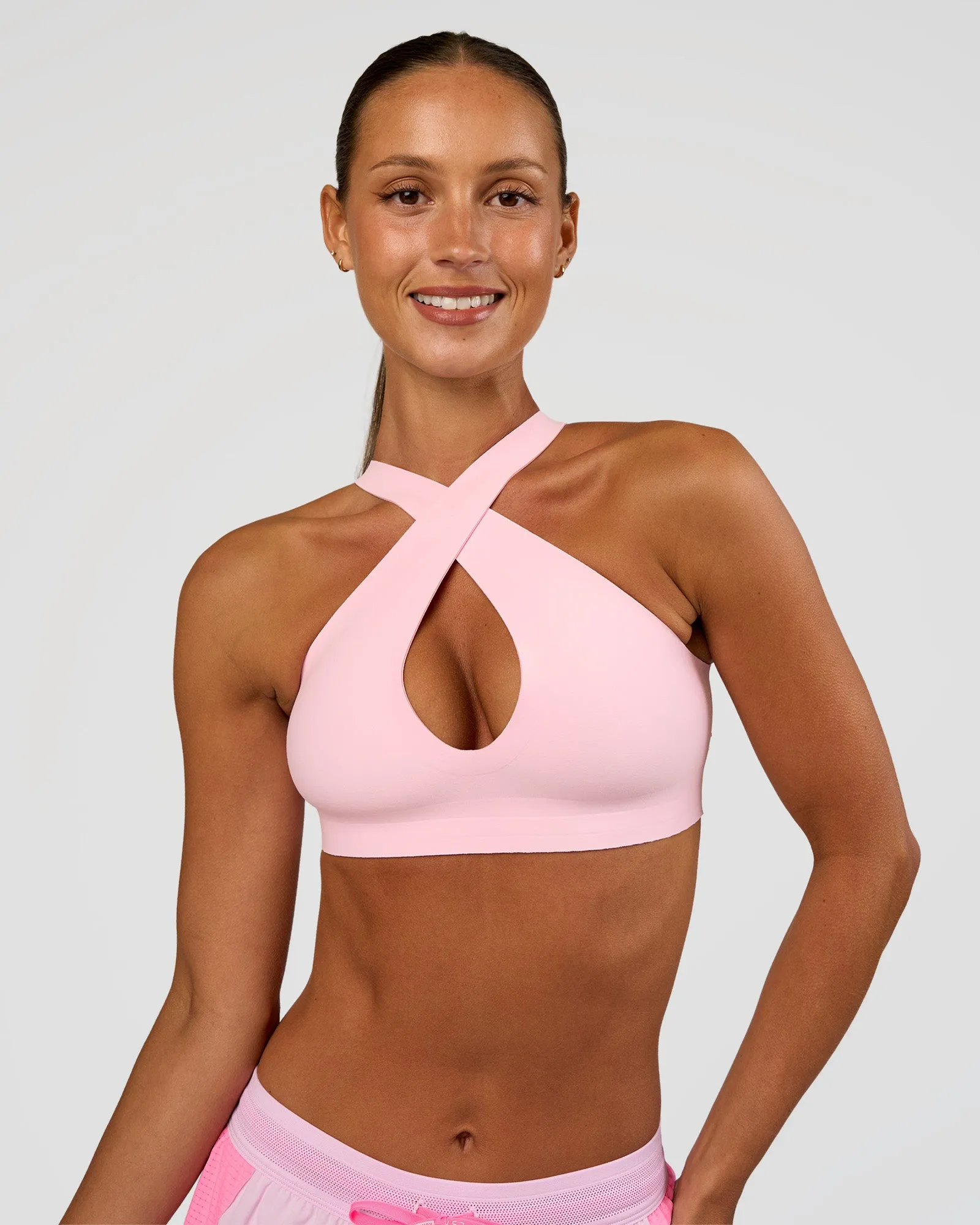Bend & FLX Plunge Sports Bra - Marshmallow sold by LSKD