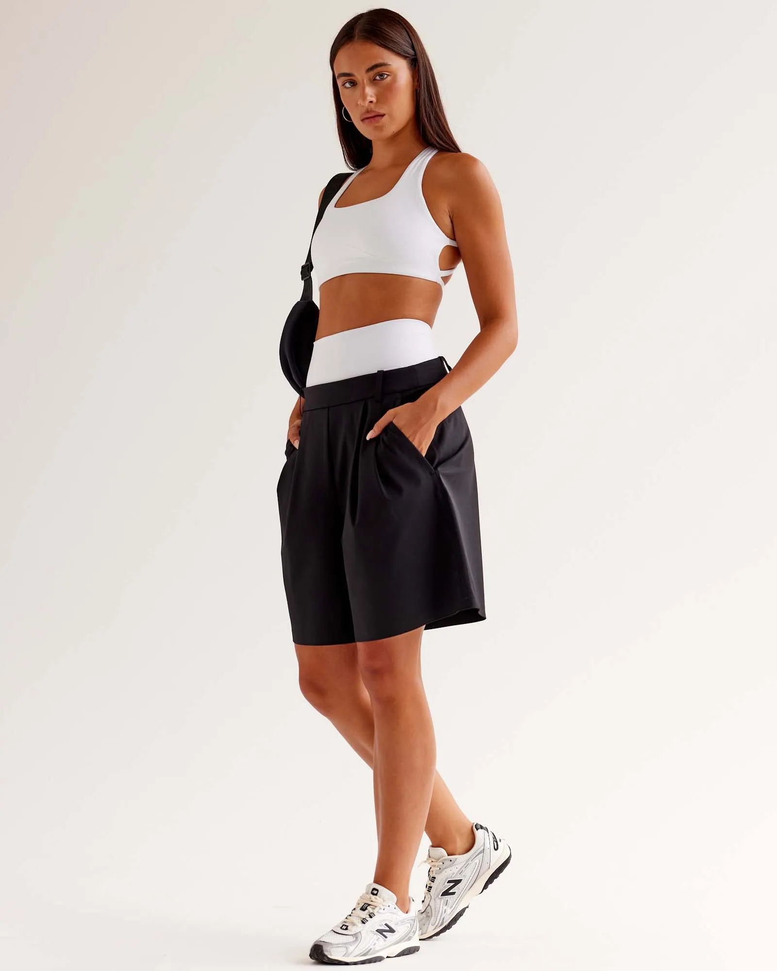 StretchShift Wide Leg Short - Black sold by LSKD product image thumbnail 5