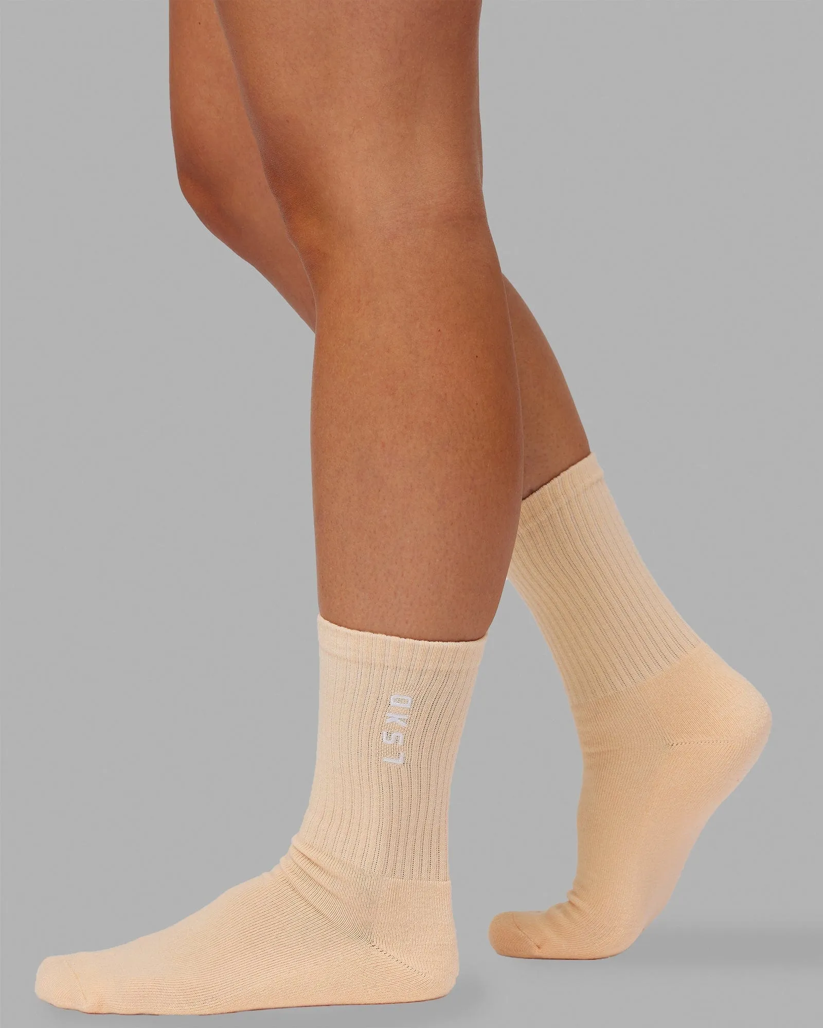 Signal Crew Socks 3 Pack - Pastel-Blue-Pink-Orange sold by LSKD product image thumbnail 3