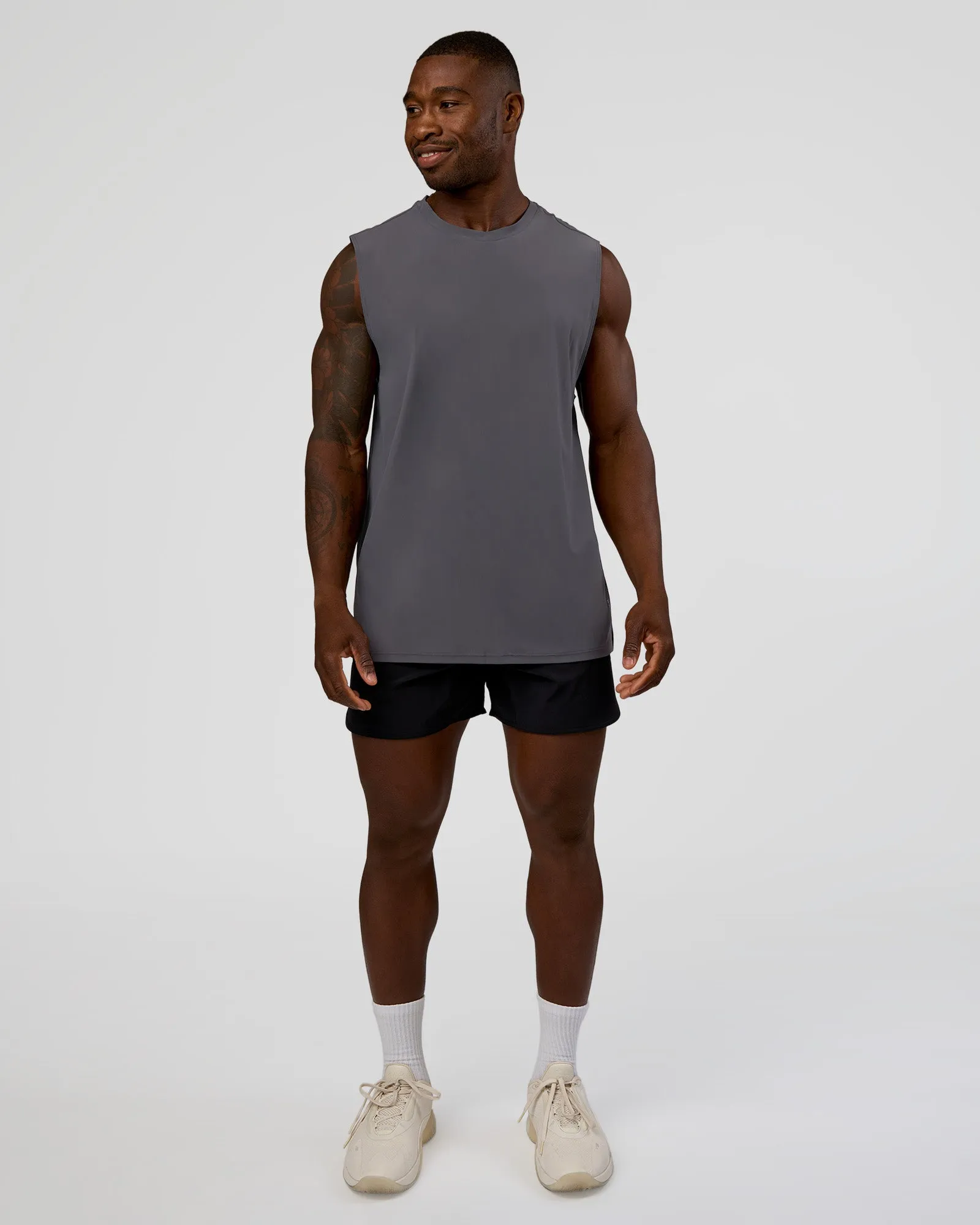 Cadence MicroMotion Muscle Tank - Dark Storm sold by LSKD product image thumbnail 2