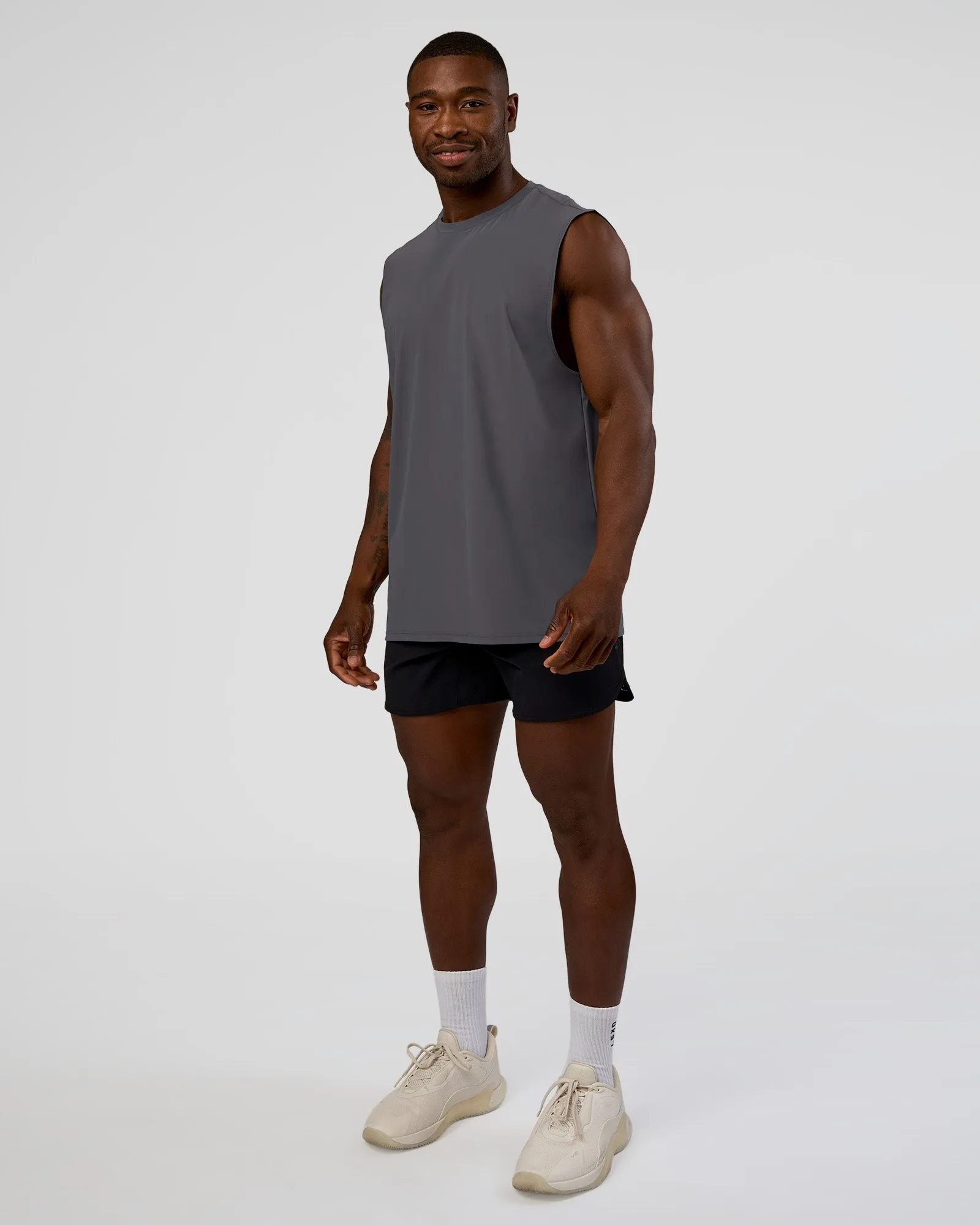 Cadence MicroMotion Muscle Tank - Dark Storm sold by LSKD product image thumbnail 5