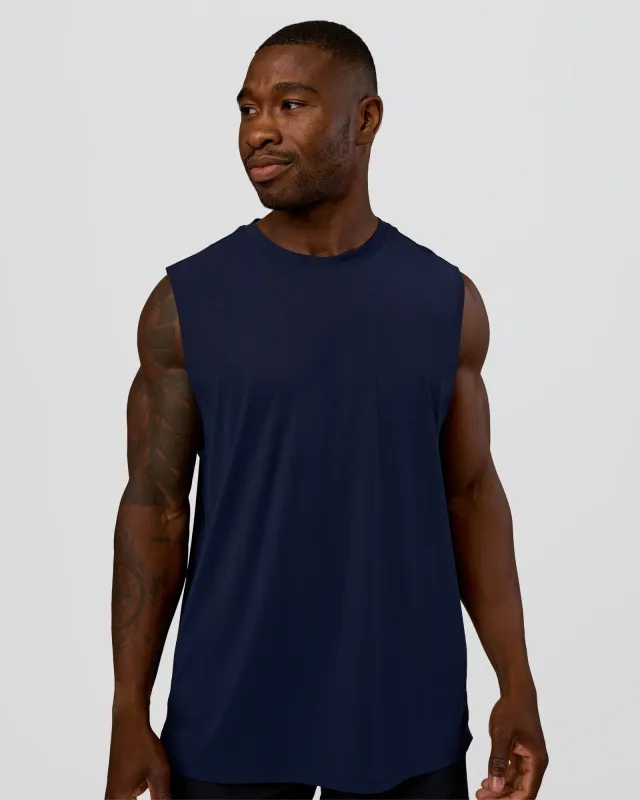 Cadence MicroMotion Muscle Tank - Future Navy sold by LSKD