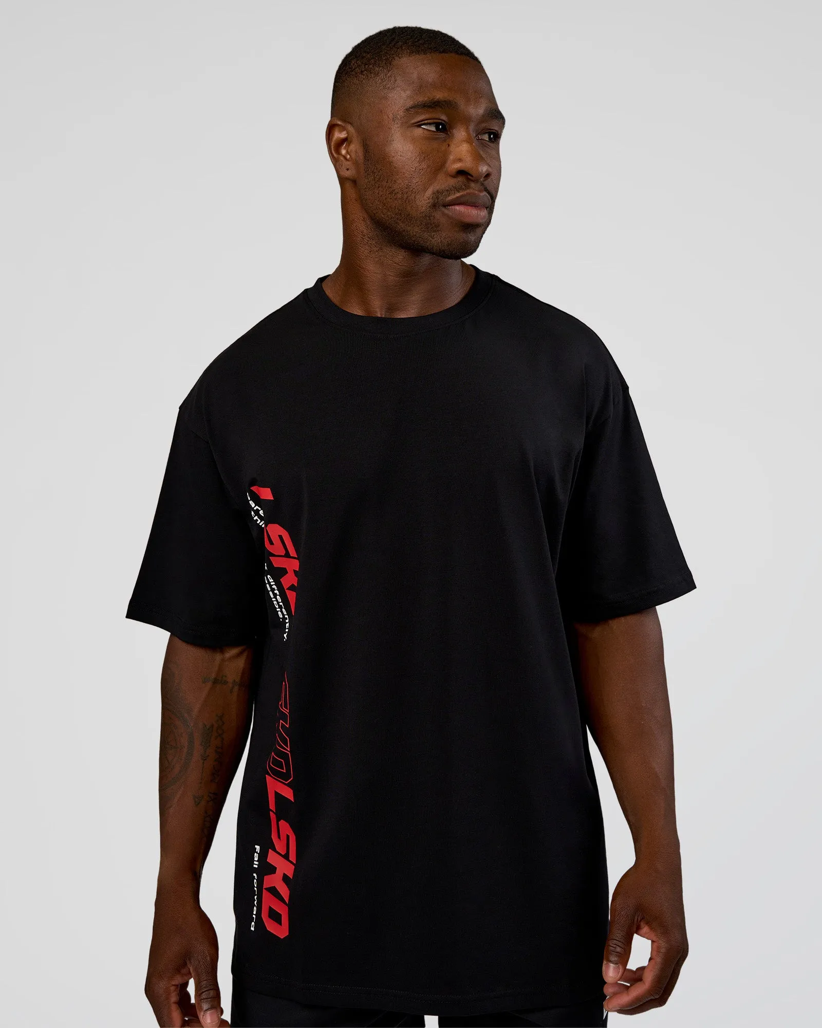 Nothing Is Impossible FLXCotton Oversized Tee - Black-Flame sold by LSKD product image thumbnail 2