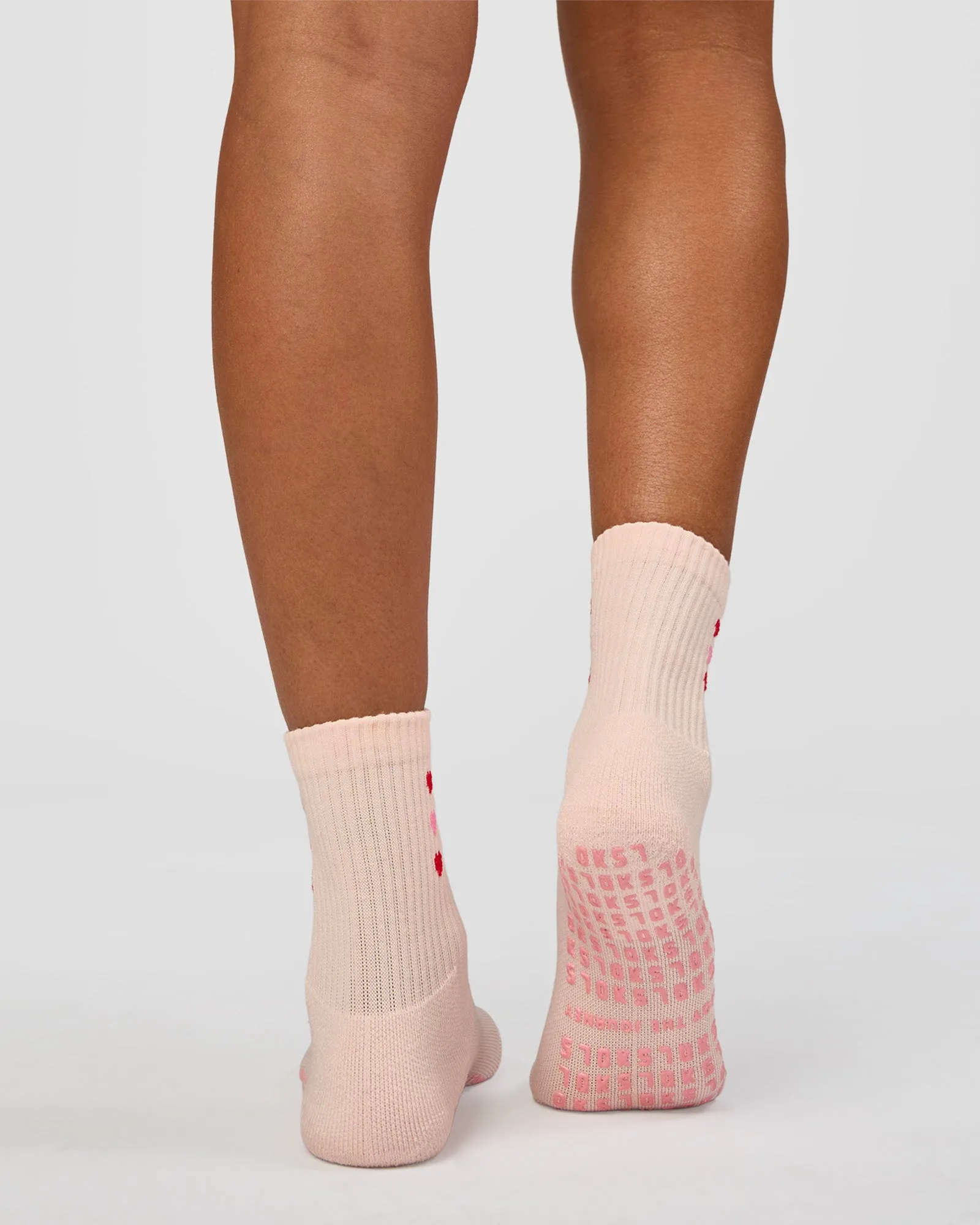 Valentines Pilates Grip Socks - Candy Pink-Flame sold by LSKD product image thumbnail 3