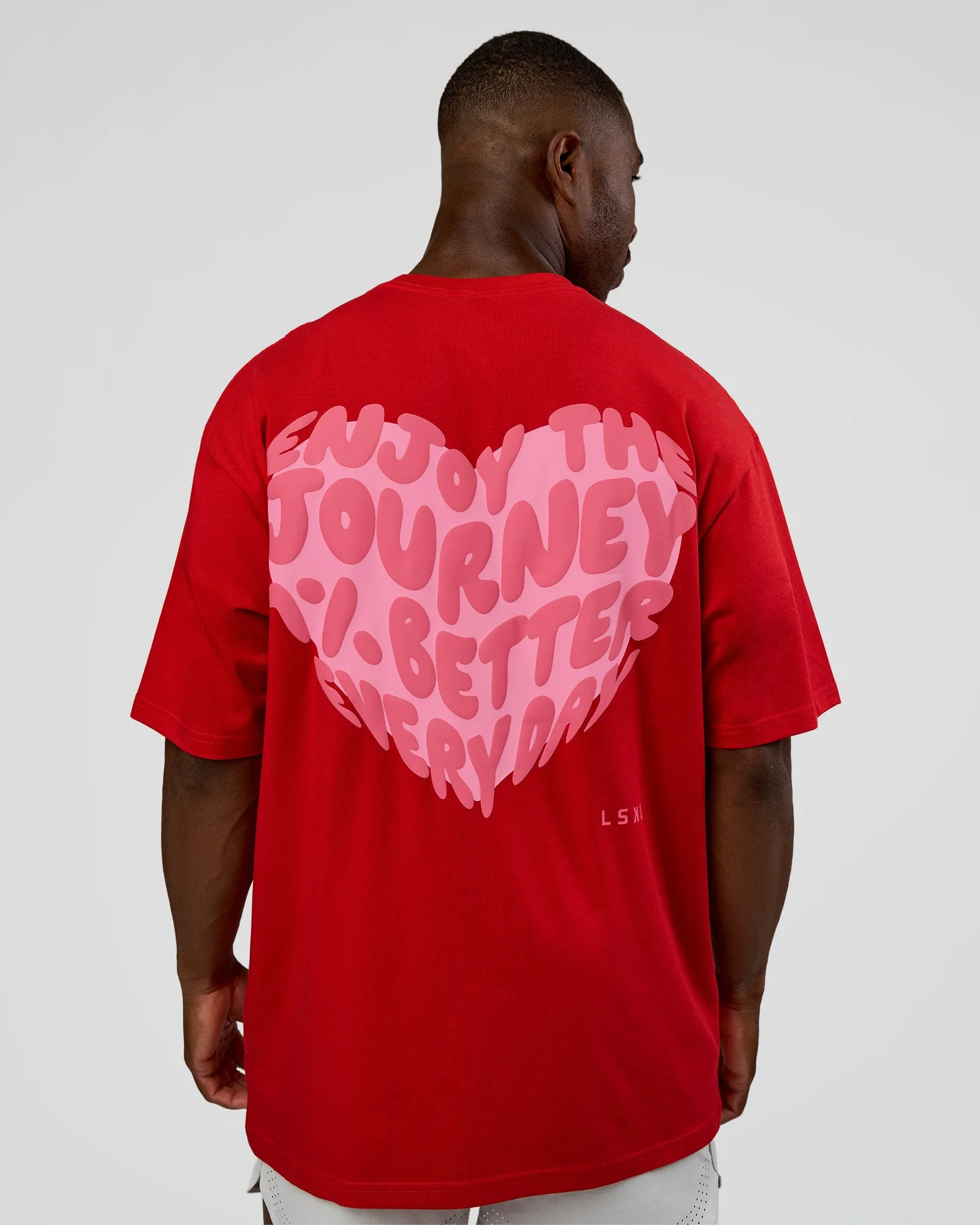 Love the Journey FLXCotton Oversized Tee - Flame-Candy Pink sold by LSKD product image thumbnail 4