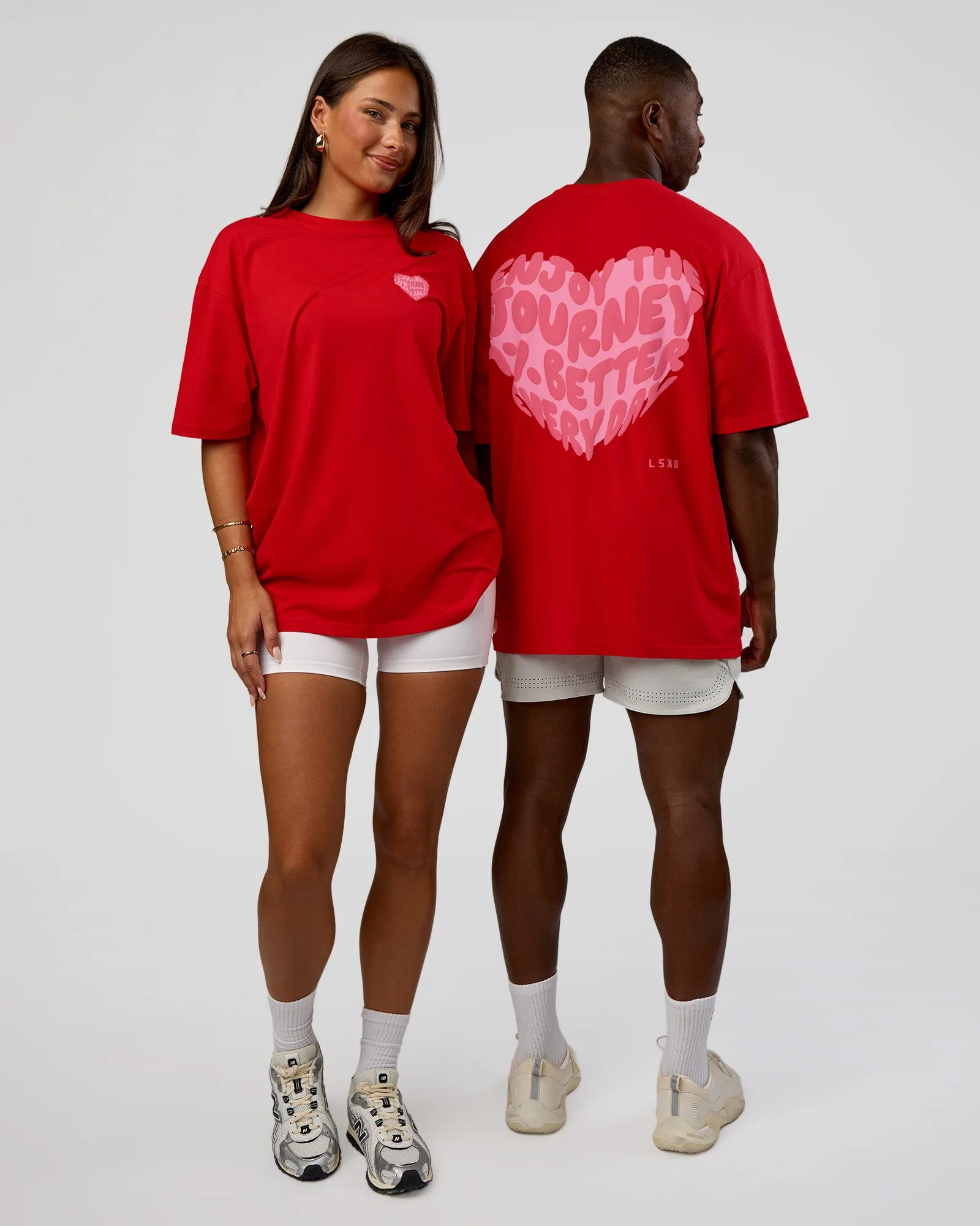 Love the Journey FLXCotton Oversized Tee - Flame-Candy Pink sold by LSKD