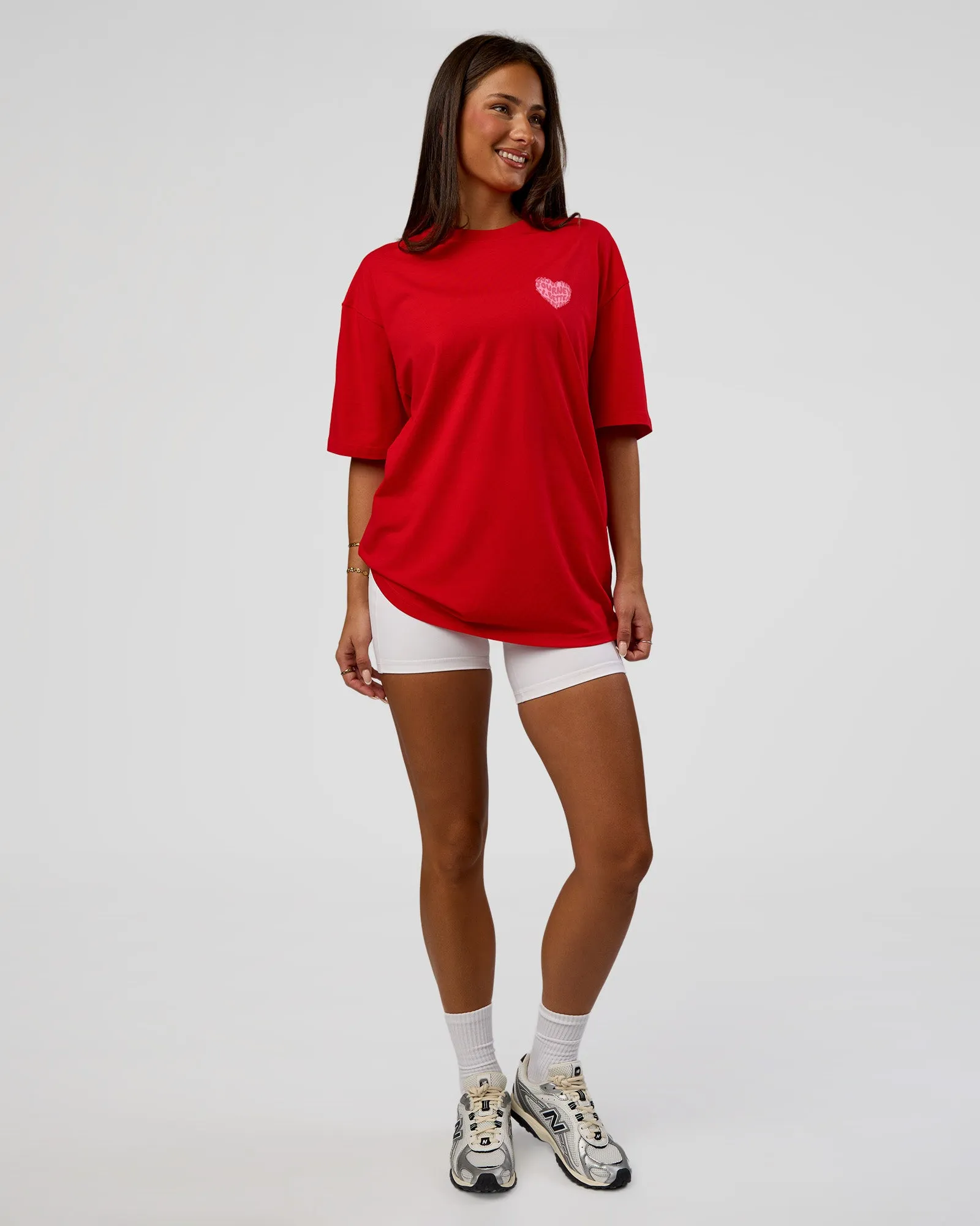 Love the Journey FLXCotton Oversized Tee - Flame-Candy Pink sold by LSKD product image thumbnail 5