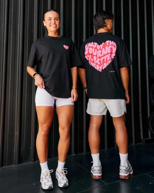 Love the Journey FLXCotton Oversized Tee - Black-Flame sold by LSKD