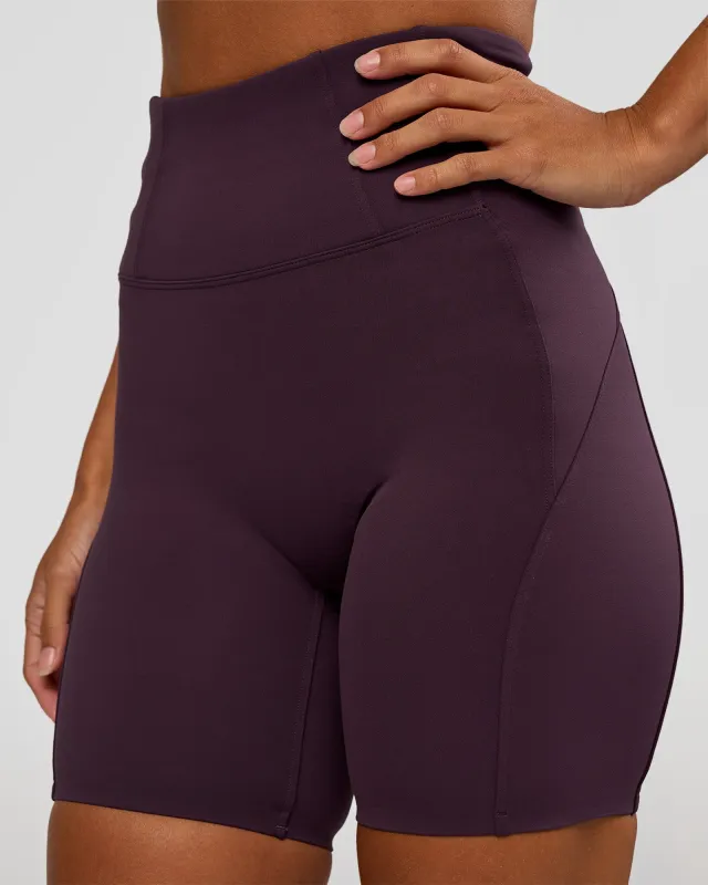 Progression Ultra High-Rise 6" Short - Midnight Plum sold by LSKD