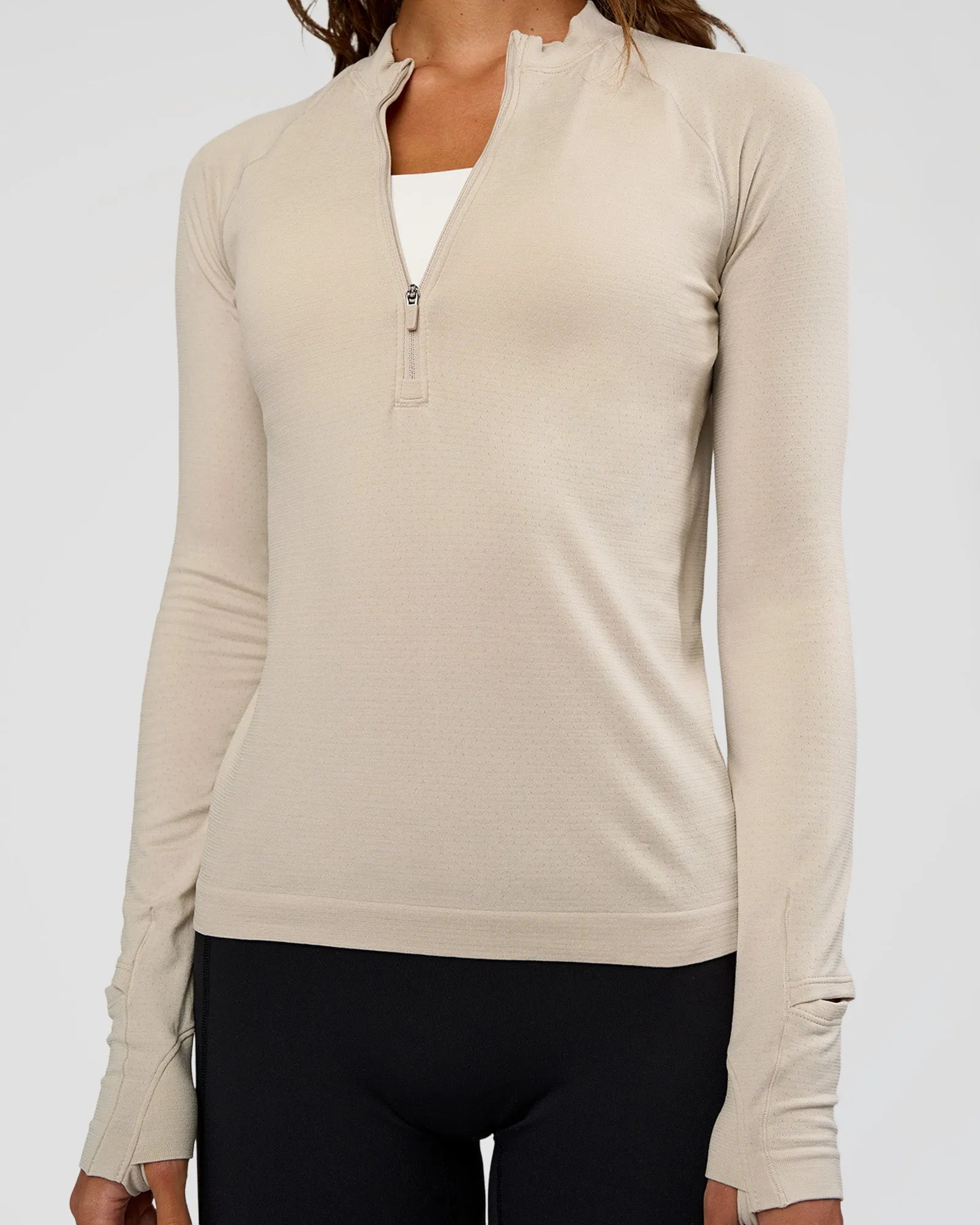 AeroFLX+ Long Sleeve Half Zip - Shale Beige/Shale Beige sold by LSKD product image thumbnail 4
