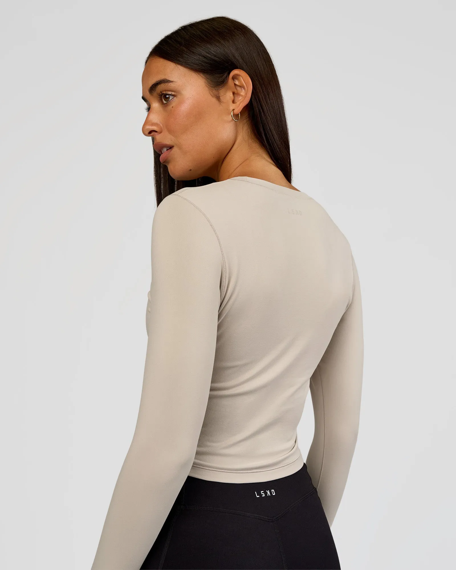 All Day Long Sleeve Tee - Shale Beige sold by LSKD product image thumbnail 4