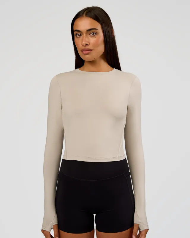 All Day Long Sleeve Tee - Shale Beige made by LSKD