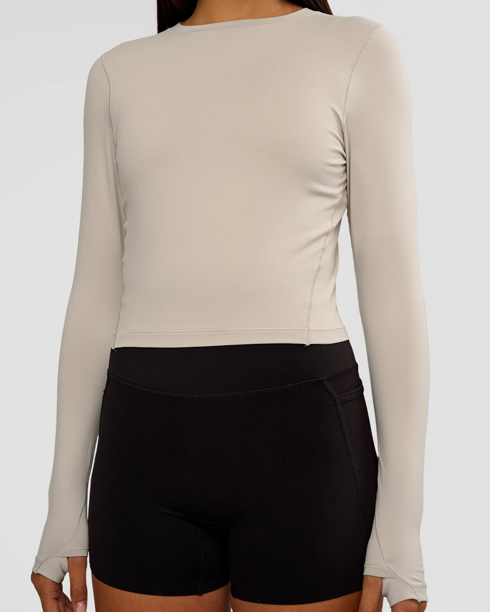 All Day Long Sleeve Tee - Shale Beige sold by LSKD product image thumbnail 5