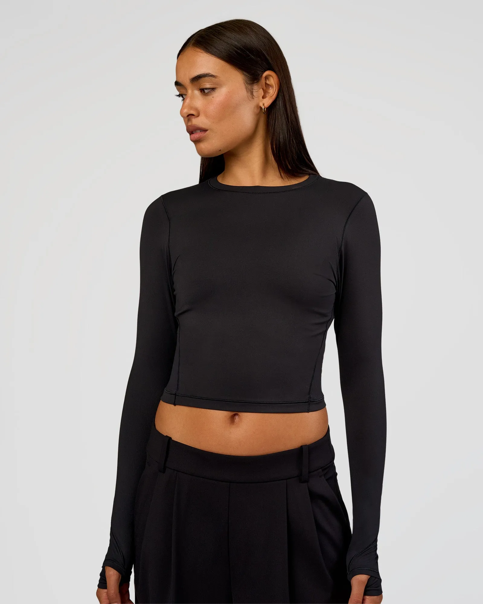 All Day Long Sleeve Tee - Black sold by LSKD product image thumbnail 2