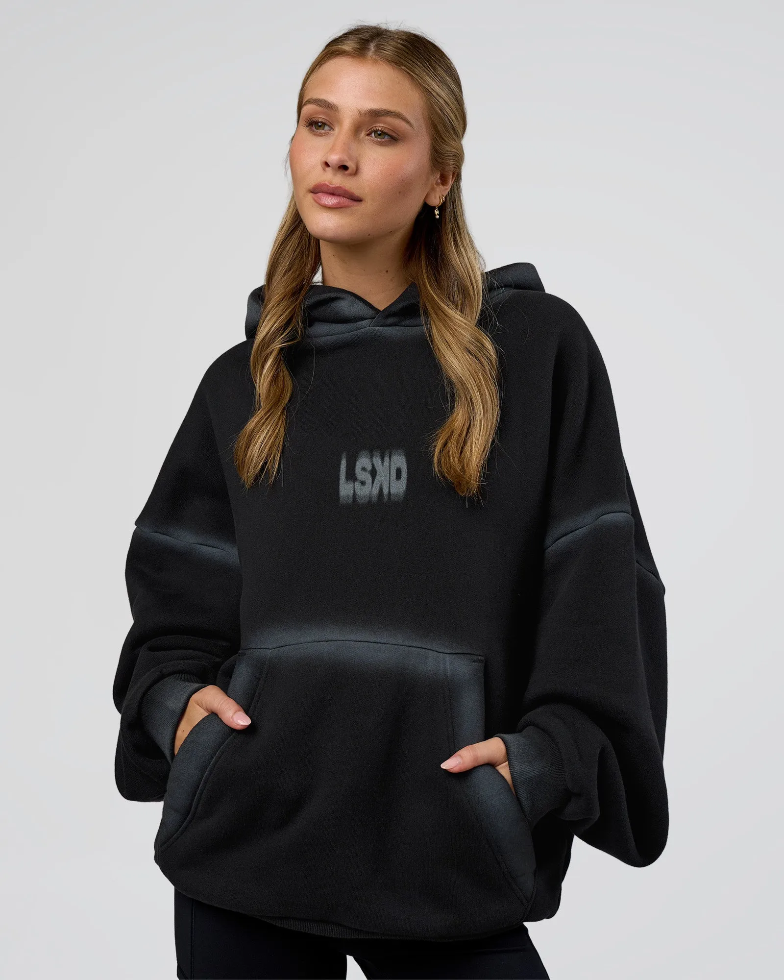 Urban Blur Unisex Oversized Hoodie - Black-Dark Storm sold by LSKD product image thumbnail 4