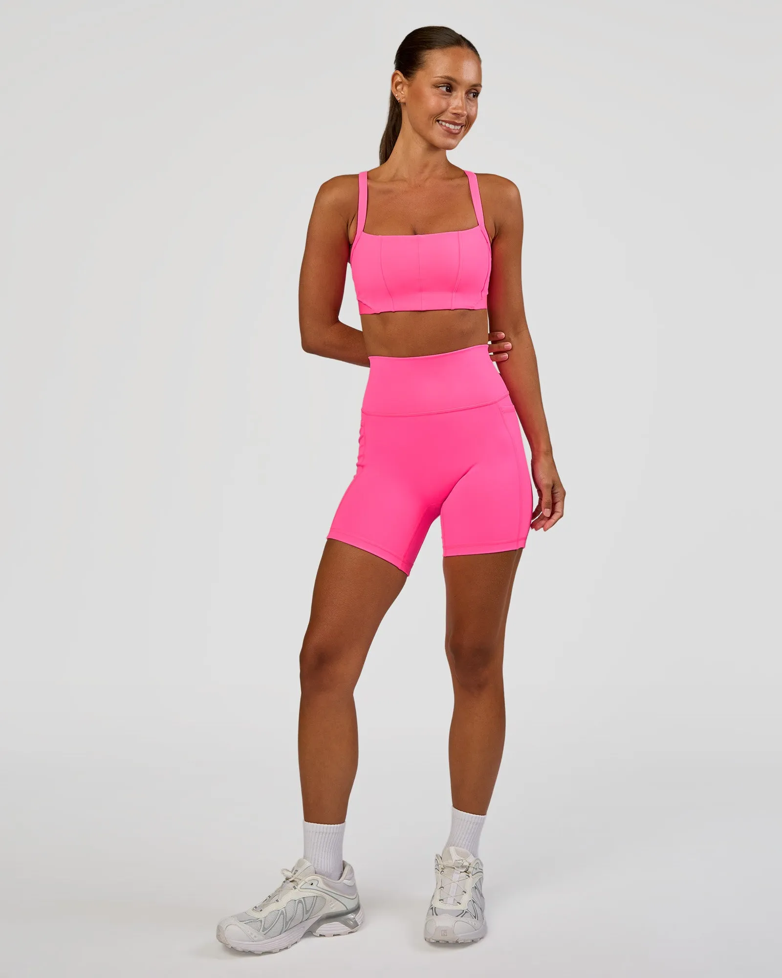 Fusion V-Contour Ultra High-Rise 6" Short Pockets - Sugar Plum sold by LSKD product image thumbnail 3