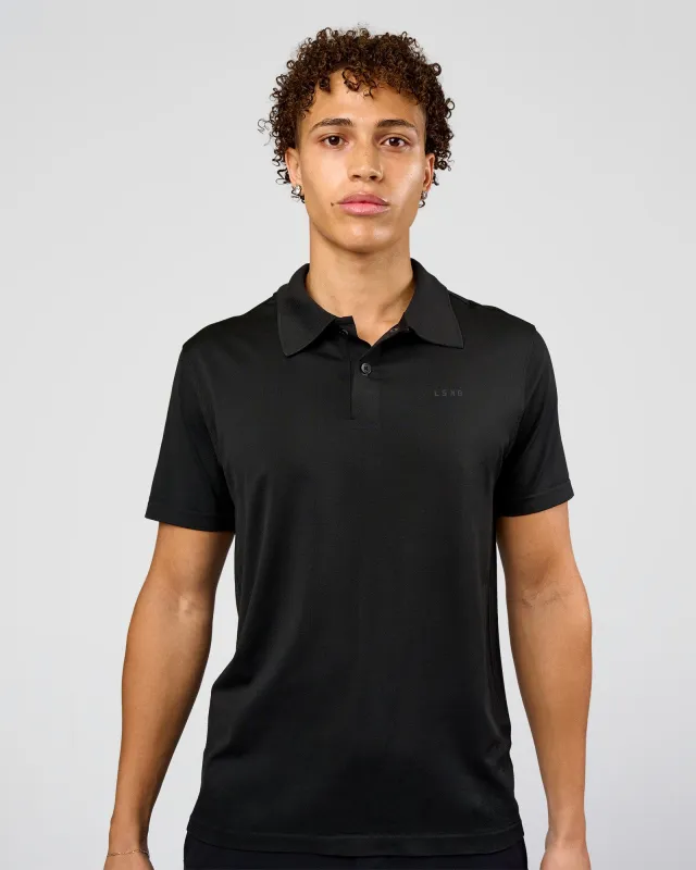 Drive Seamless Polo - Black sold by LSKD