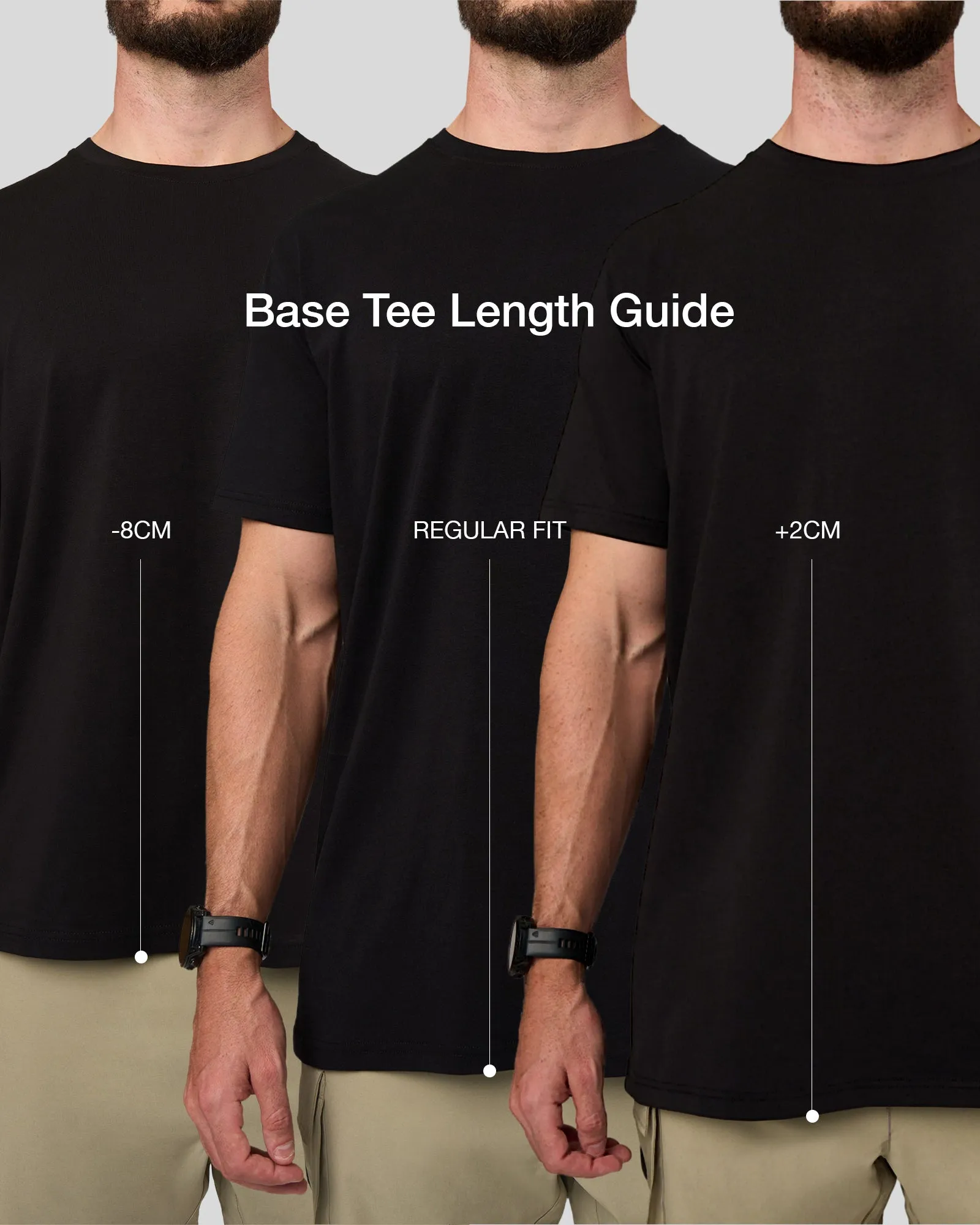 Base Heavyweight FLXCotton Tee Regular Fit +2cm - Black sold by LSKD product image thumbnail 4