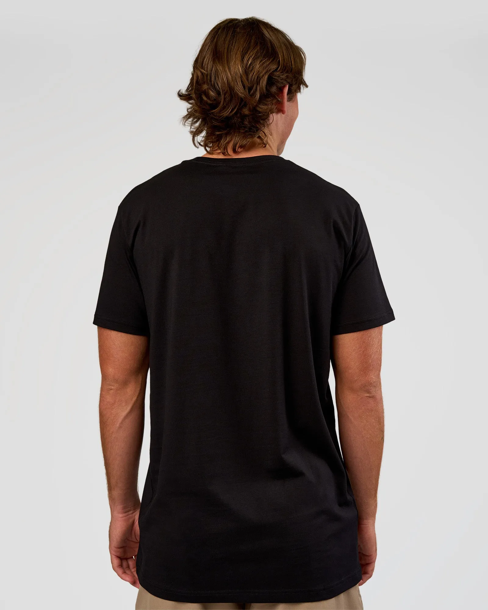 Base Heavyweight FLXCotton Tee Regular Fit +2cm - Black sold by LSKD product image thumbnail 3