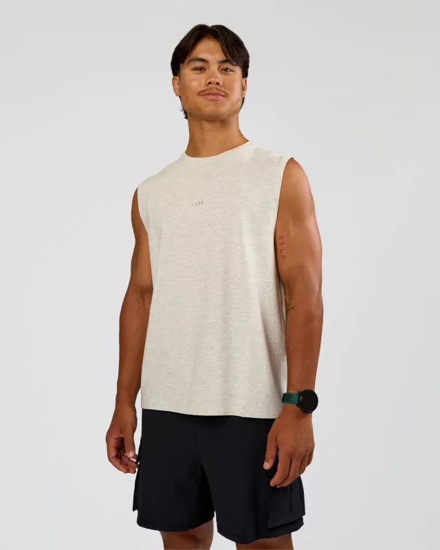 Base Heavyweight FLXCotton Tank Regular Fit -8cm - Silver Marl sold by LSKD