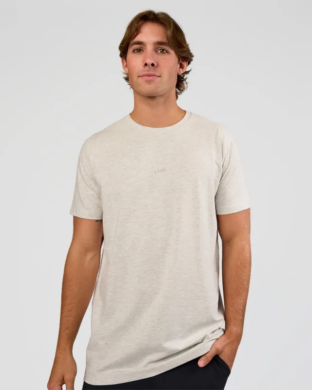 Base Heavyweight FLXCotton Tee Regular Fit +2cm - Silver Marl sold by LSKD