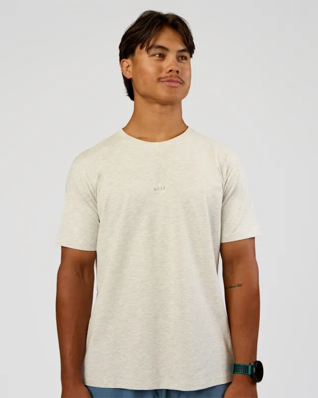 Base Heavyweight FLXCotton Tee Regular Fit -8cm - Silver Marl sold by LSKD