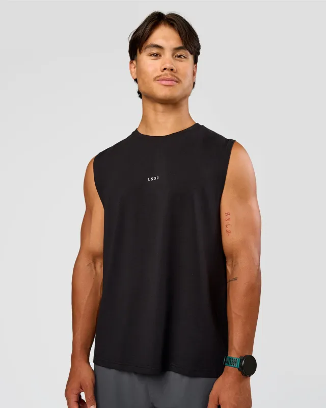 Base FLXCotton Tank Regular Fit -8cm - Black sold by LSKD
