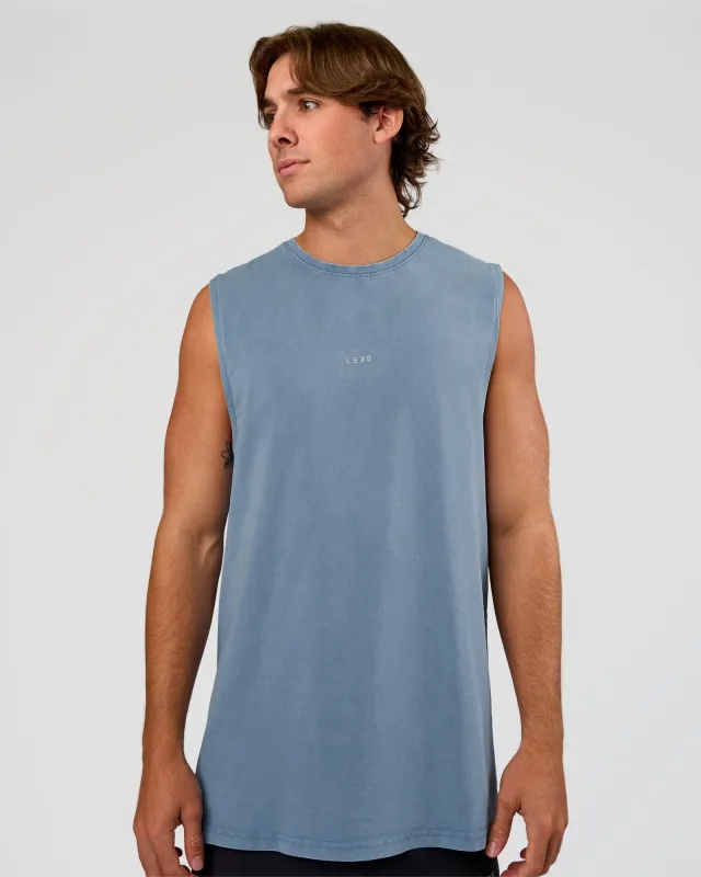 Base FLXCotton Tank Regular Fit +2cm - Elemental Blue Washed sold by LSKD
